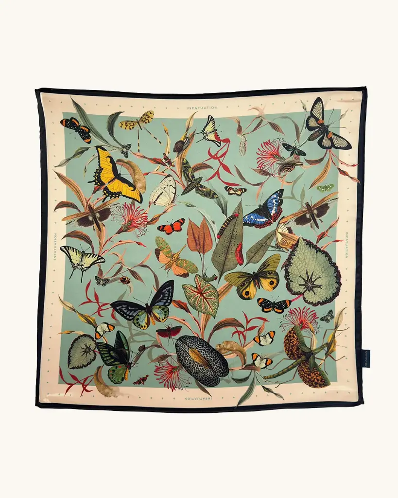 Scarf Black Burtterfly